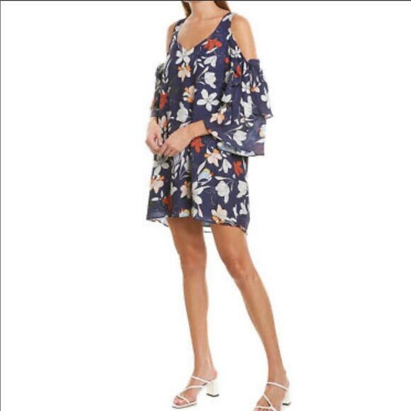 Parker NYC Cold Shoulder Moondance Dress Size Medium - Picture 1 of 9
